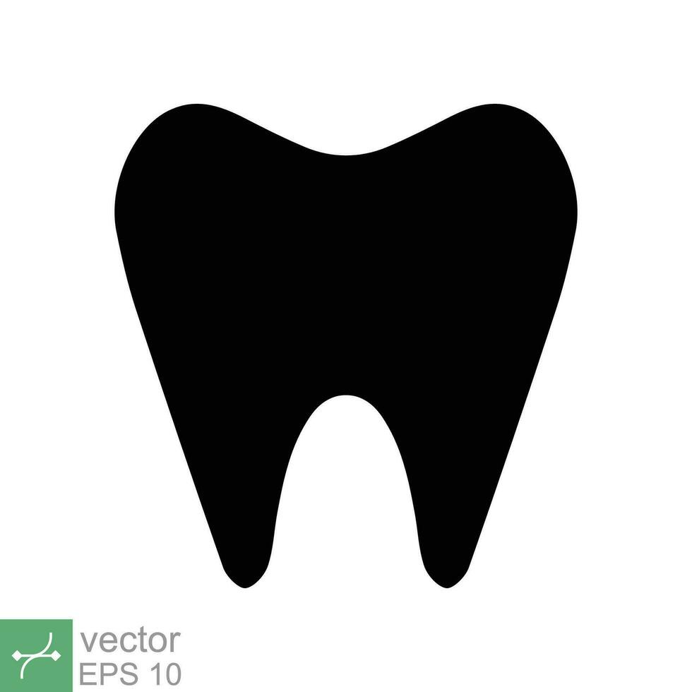 diente icono. sencillo sólido estilo. dental tratamiento y diente cuidado, salud oral, odontología, dolor de muelas médico concepto. glifo vector ilustración aislado en blanco antecedentes. eps 10