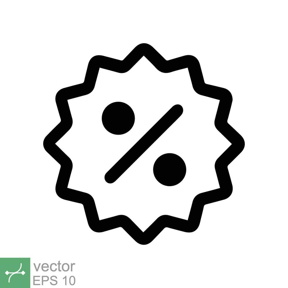 por ciento icono. sencillo plano estilo. descuento, promoción etiqueta, rebaja etiqueta, publicidad insignia, negocio concepto. vector ilustración aislado en blanco antecedentes. eps 10