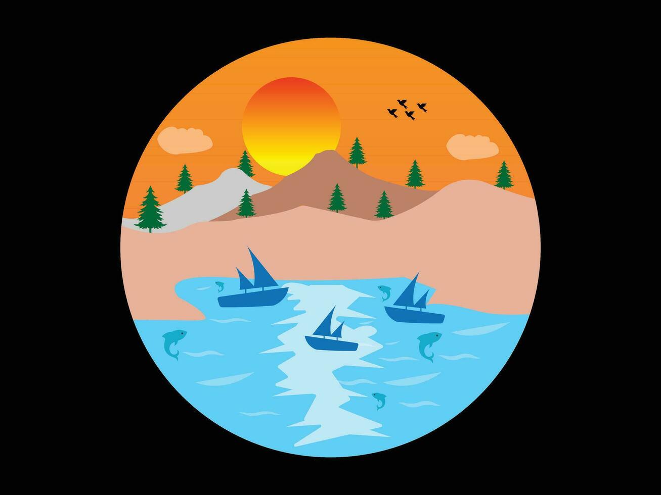 Summer t-shirt design bundle, summer beach vacation t-shirts, summer surfing t-shirt vector design
