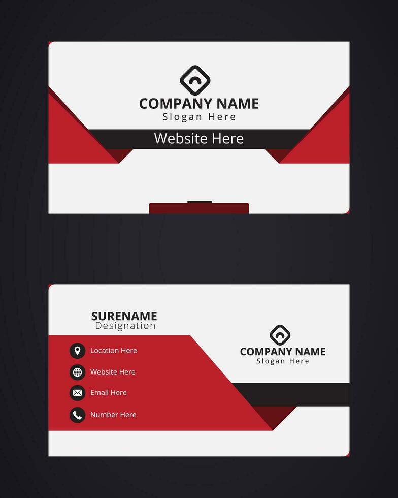 Corporate business card vector