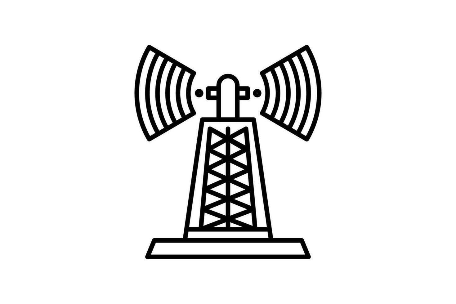Network Signal Bars icon. icon related to network and connectivity settings. line icon style. Simple vector design editable