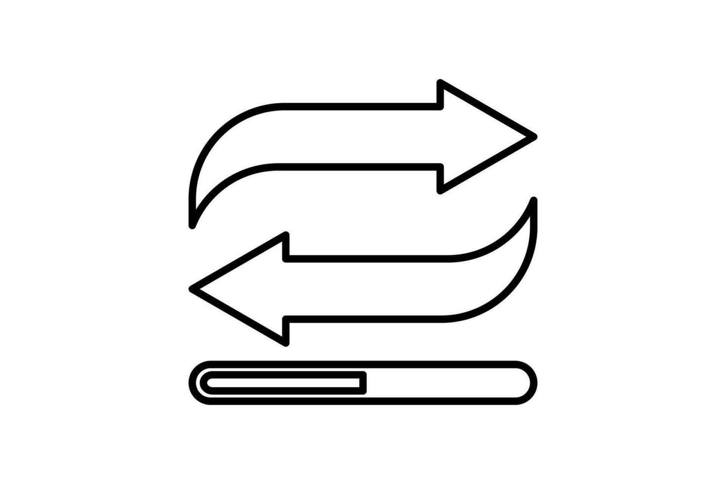 update icon. Icon related to setup and action. line icon style. Simple vector design editable