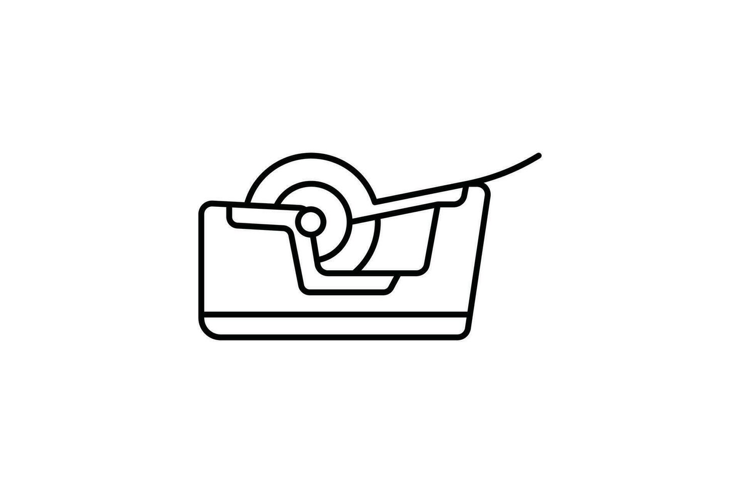 White board icon. Icon related to stationery. line icon style. Simple vector design editable