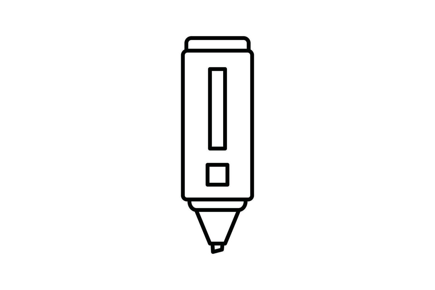marker icon. Icon related to stationery. line icon style. Simple vector design editable