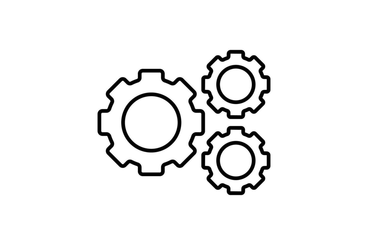 Configuration icon. icon related to gears, settings and configuration. line icon style. Simple vector design editable