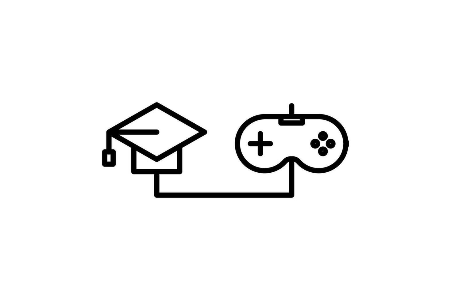 education game icon. Icon related to E learning and online education. line icon style. Simple vector design editable