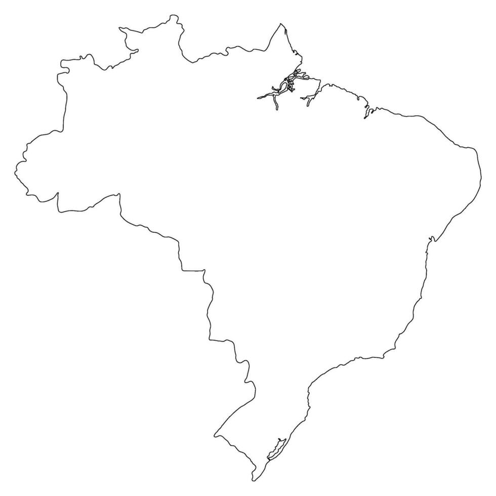 Brasil mapa con administrativo regiones. latín mapa. brasileño mapa. vector