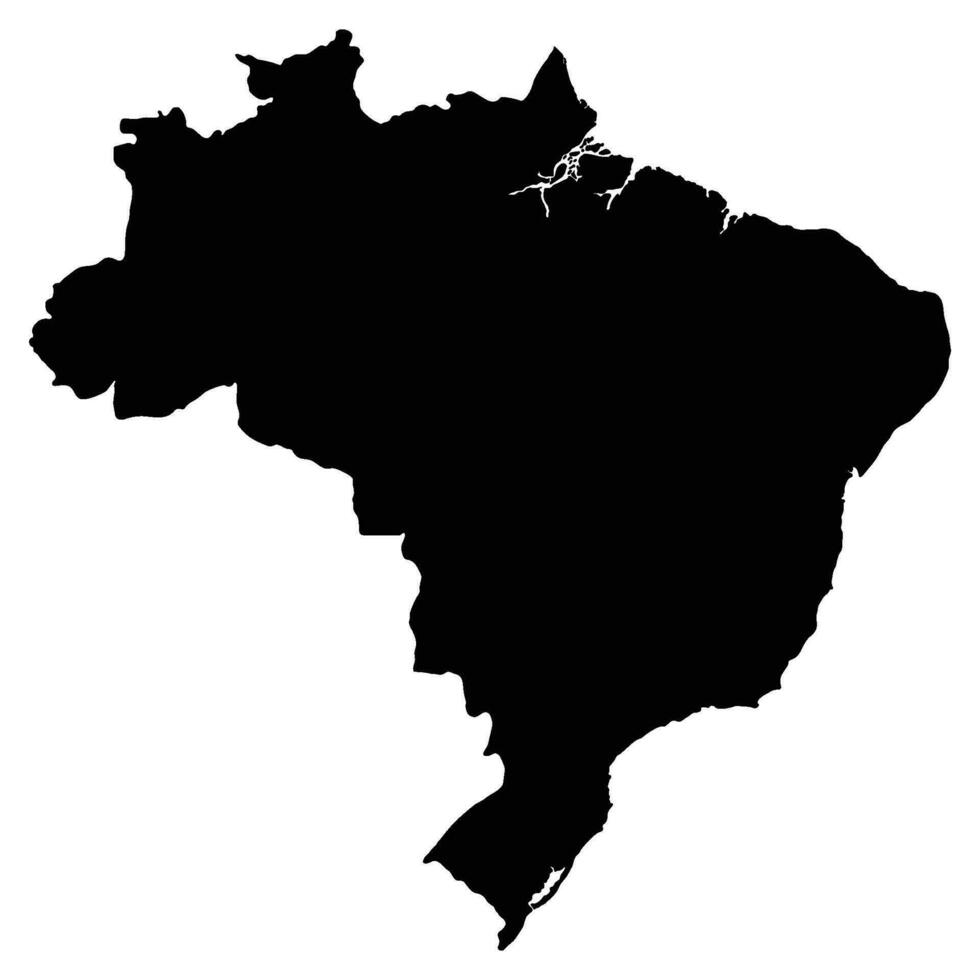 Brasil mapa con administrativo regiones. latín mapa. brasileño mapa. vector