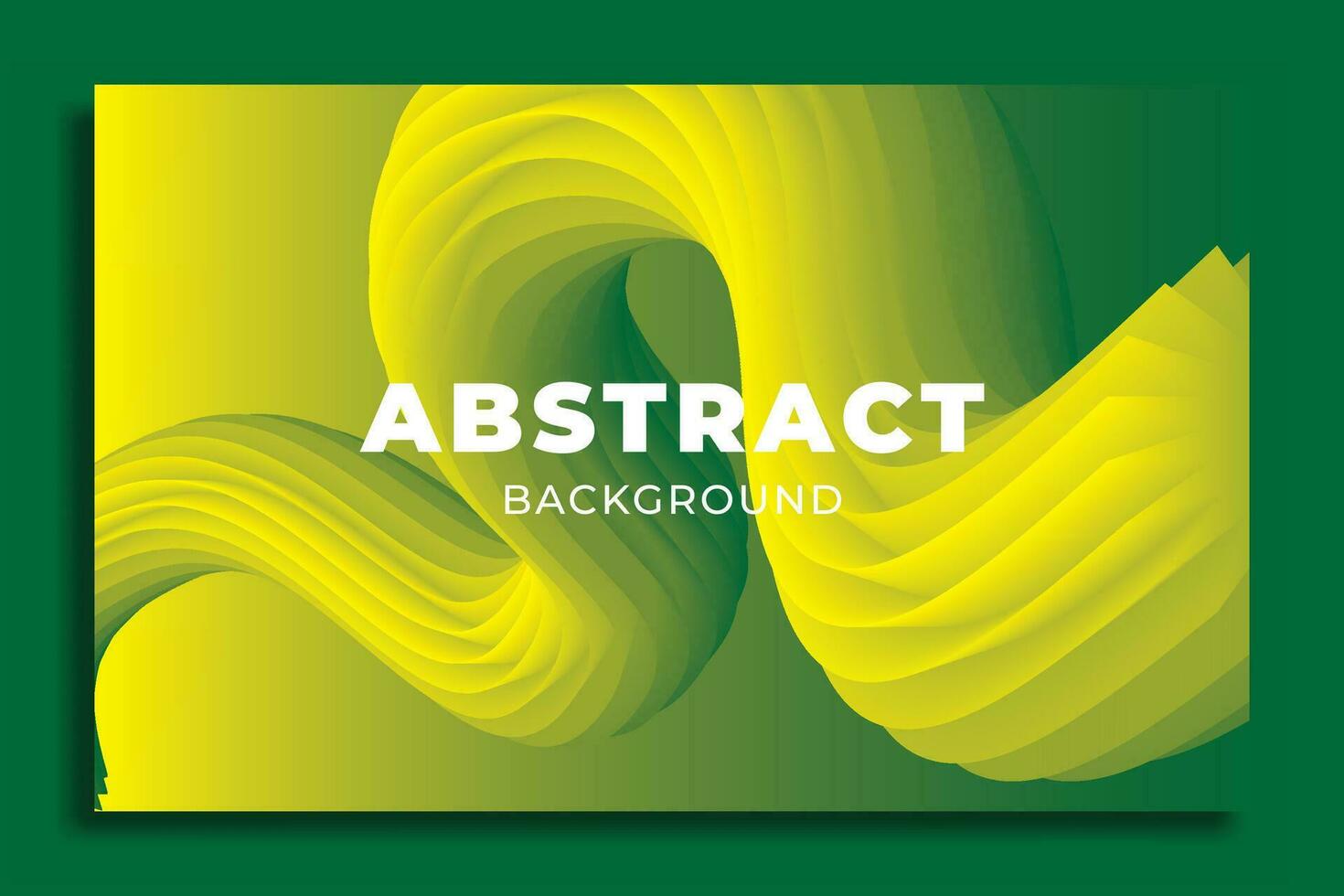 Abstract fluid background in green and yellow color vector