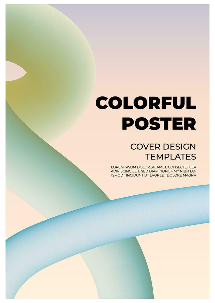 Modern abstract fluid shape cover vector design