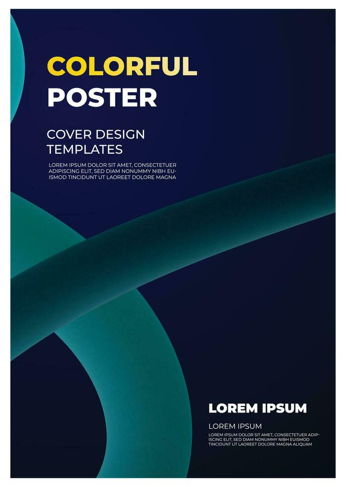 Modern abstract fluid shape cover vector design