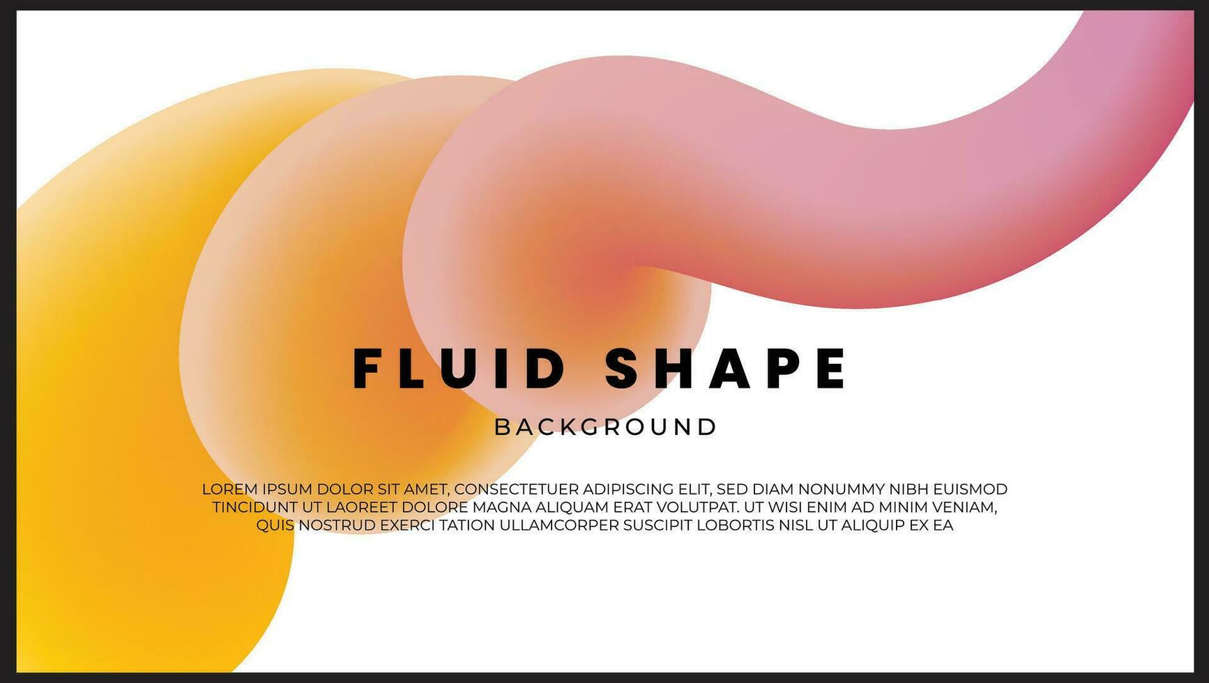 Abstract Colorful gradient fluid shape background vector Design