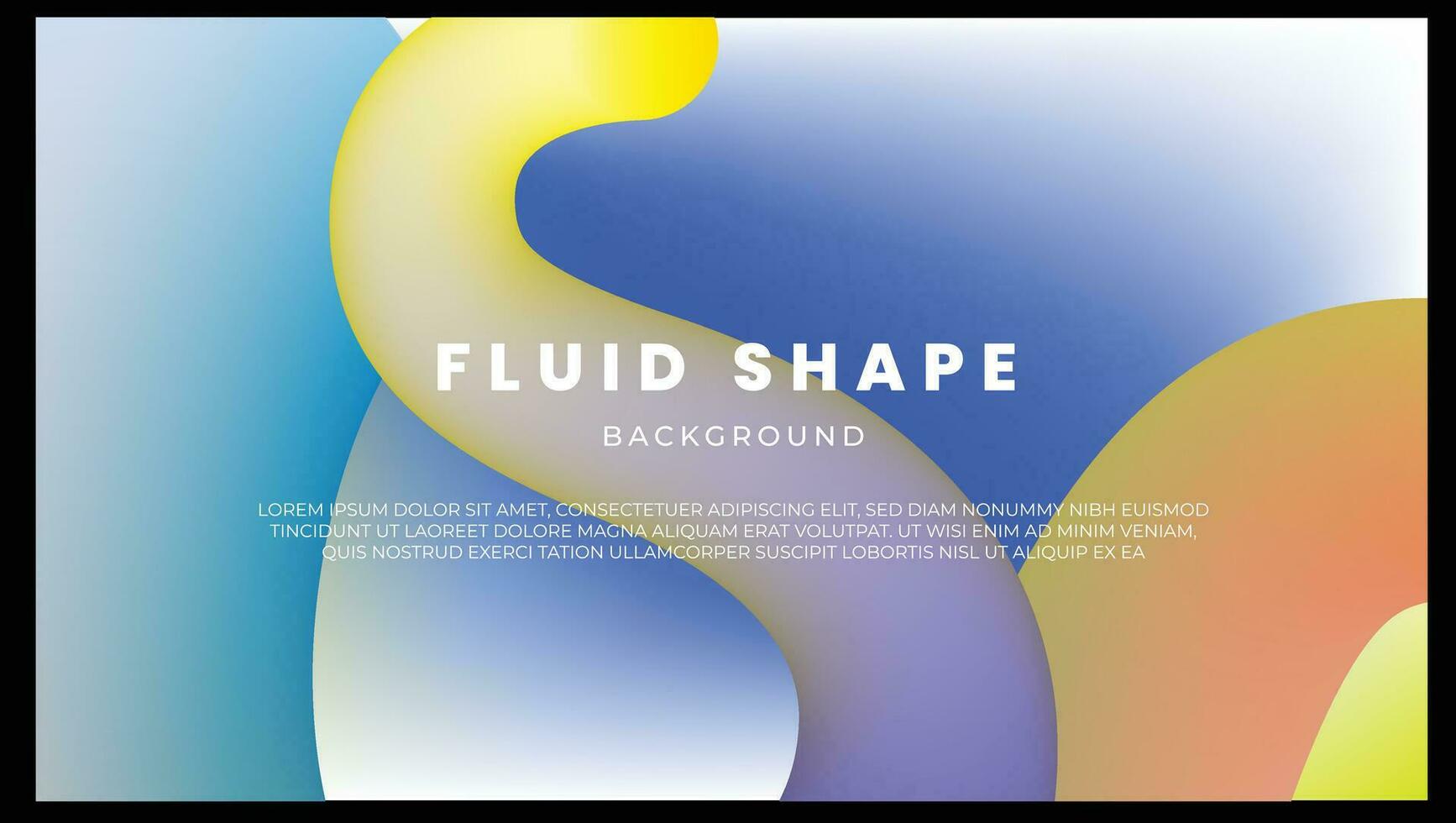 Abstract Colorful gradient fluid shape background vector Design