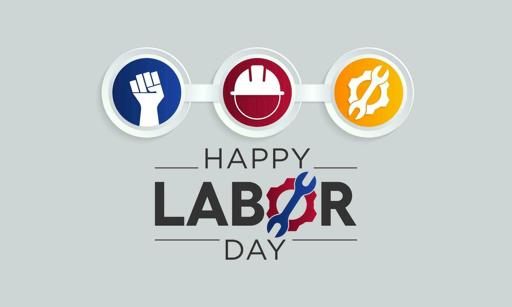 labor día en el unido estados de America es observado cada año en septiembre, a honor y reconocer el americano labor movimiento y su trabajos y contribuciones. vector ilustración