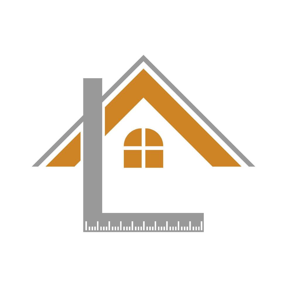 residencial techo diseño icono logo vector