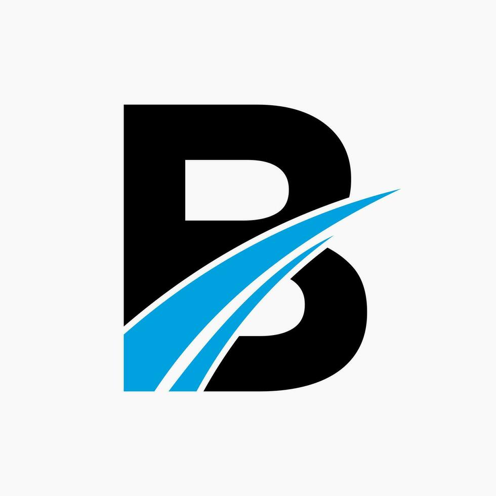 B Logo, B Letter Logo Design Template vector