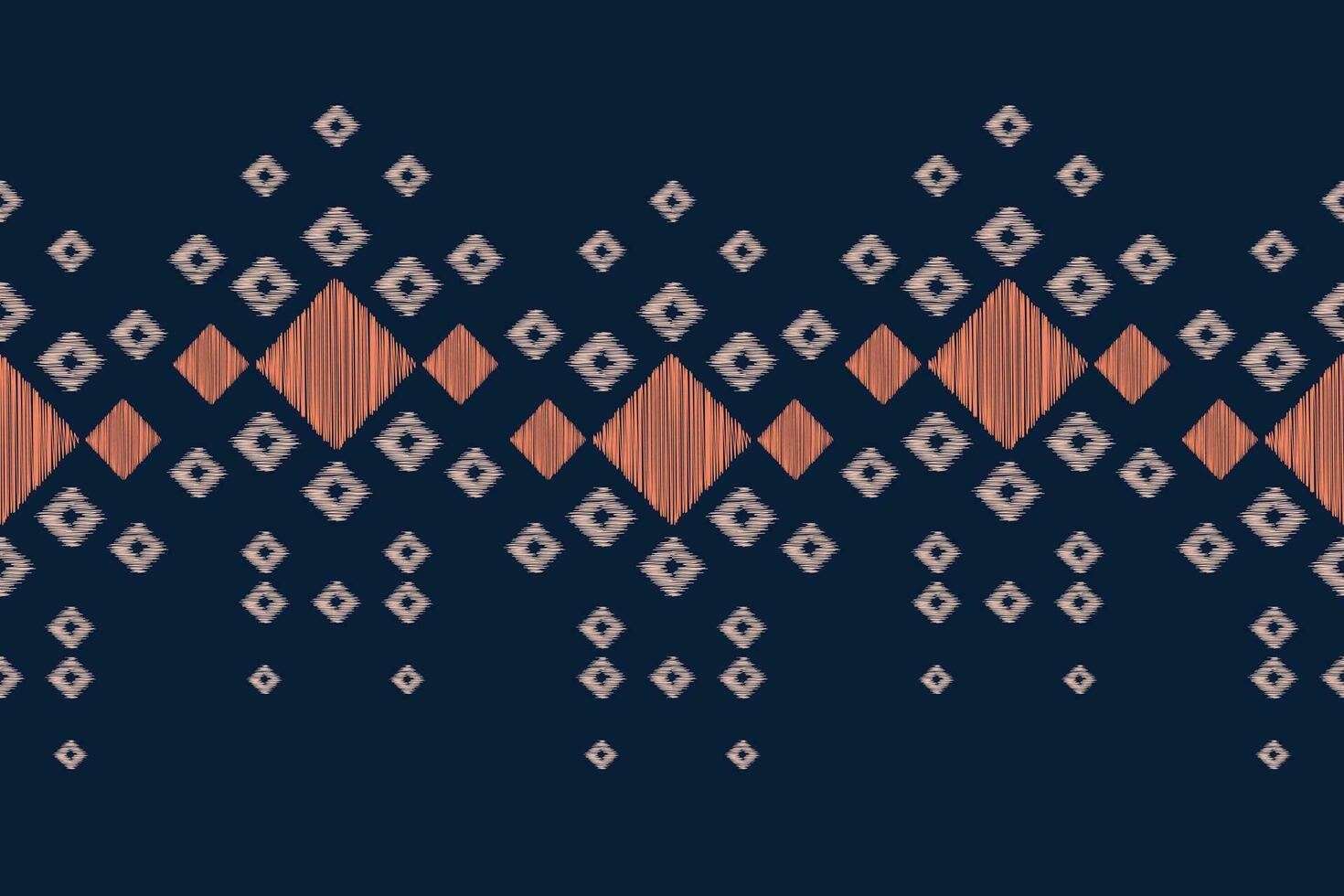 Ethnic Ikat fabric pattern geometric style.African Ikat embroidery Ethnic oriental pattern blue background. Abstract,vector,illustration.Texture,clothing,frame,decoration,carpet,motif. vector