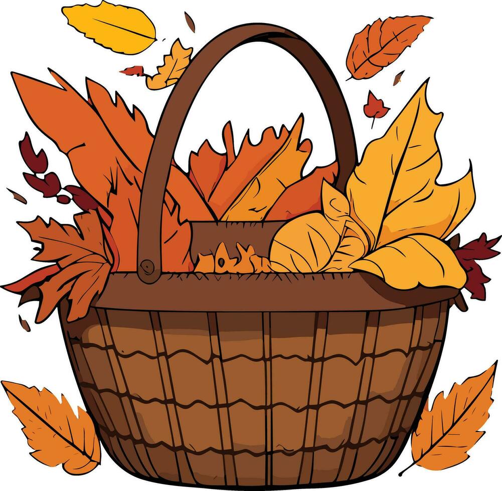 Wicked basket Illustrated vector element