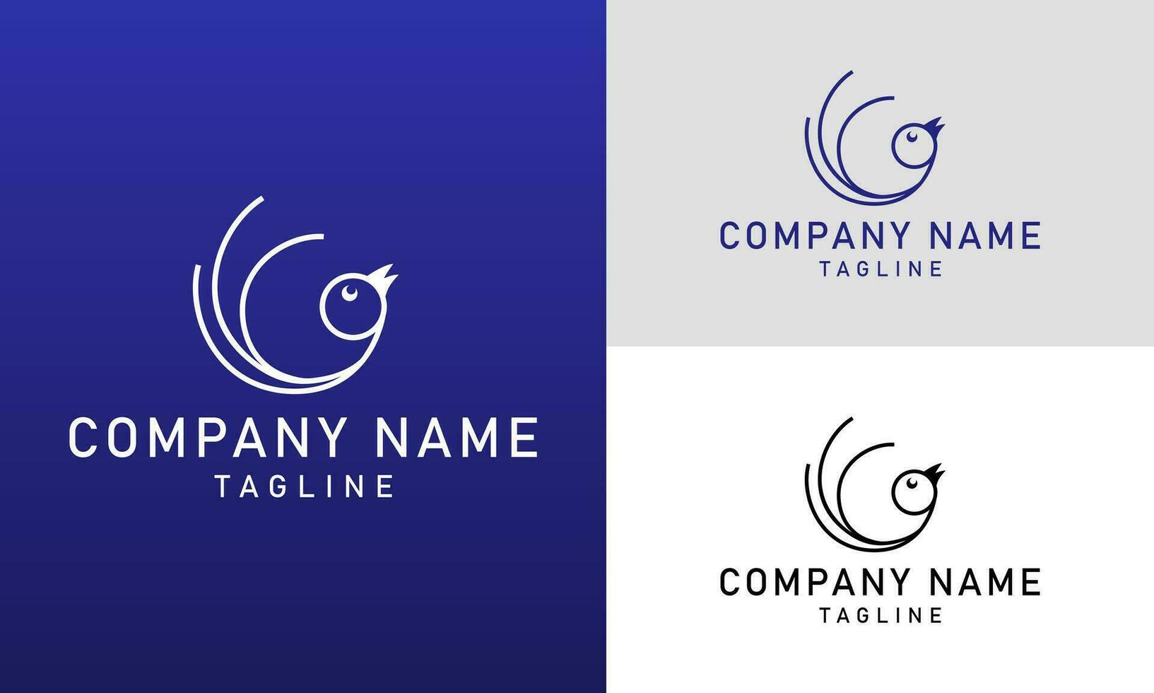 simple modern line art bird logo vector outline monoline art icon.