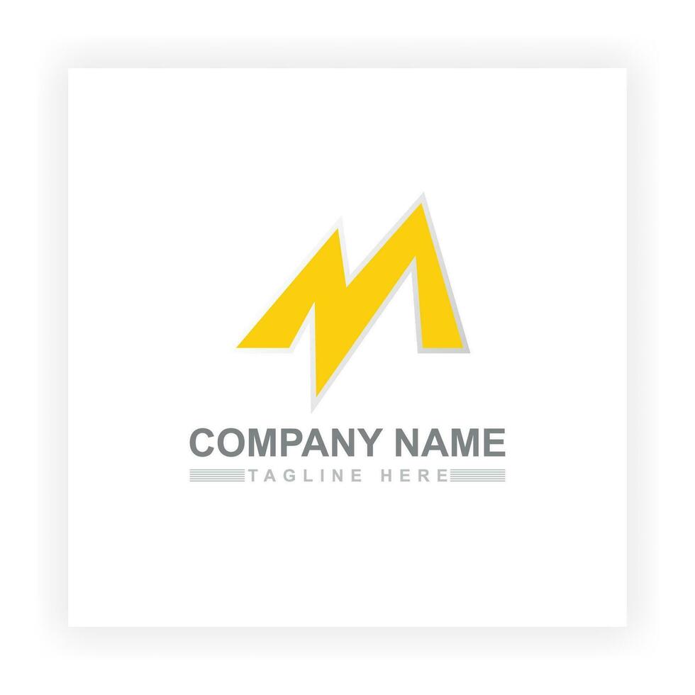 Simple and elegant alphabet logo. Letter M Logo Design and