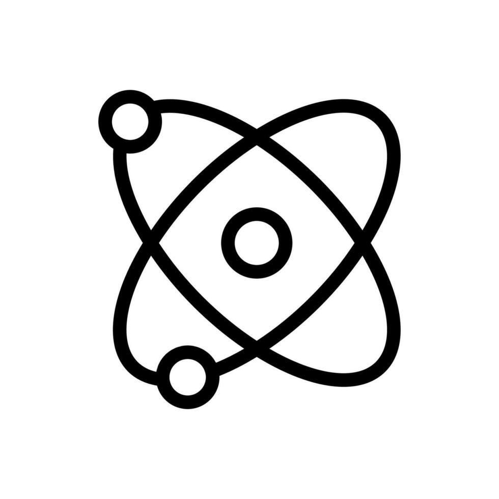 atom icon or logo vector isolated sign symbol suitable for display, website, logo and designer. High quality black style vector icon. Icon design
