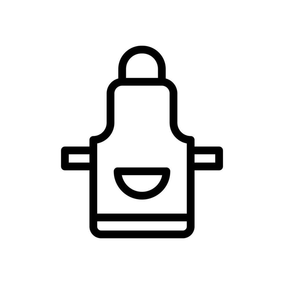 delantal icono o logo vector aislado firmar símbolo adecuado para mostrar, sitio web, logo y diseñador. alto calidad negro estilo vector icono. icono diseño