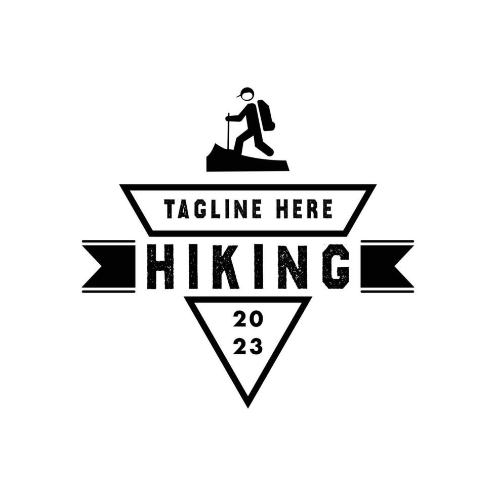 retro alpinismo logo Insignia diseño,silueta diseño vector