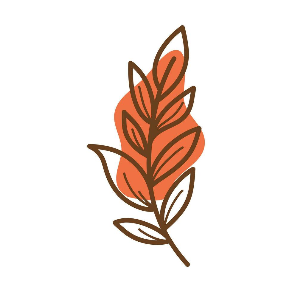 Hand drawn autumn leaves vector