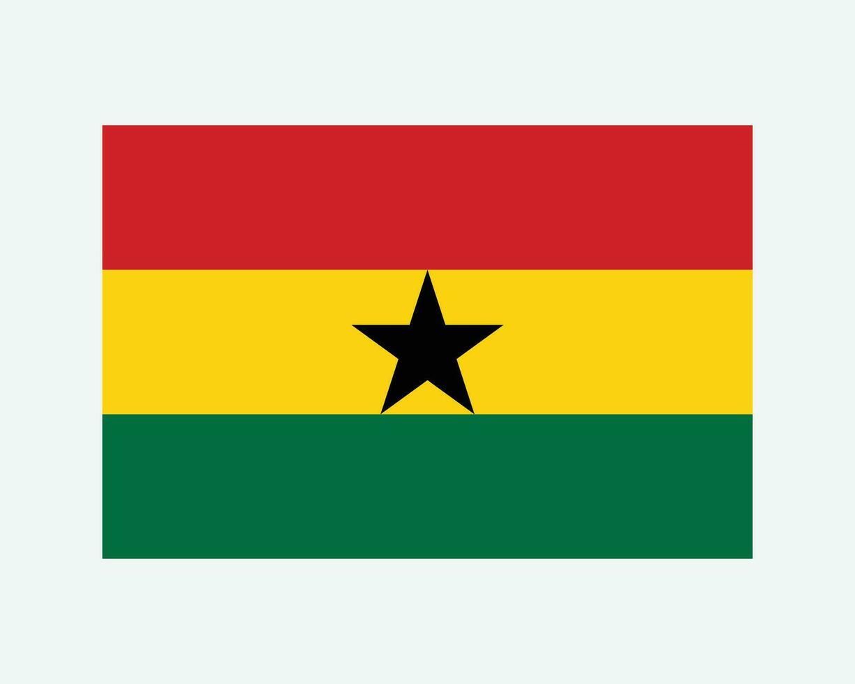 nacional bandera de Ghana. ghanés país bandera. república de Ghana detallado bandera. eps vector ilustración cortar archivo.