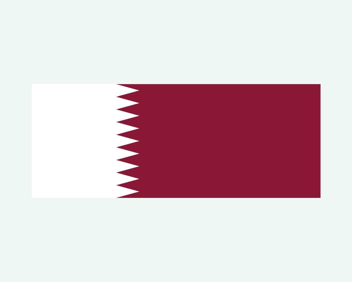 National Flag of Qatar. Qatari Country Flag. State of Qatar Detailed Banner. EPS Vector Illustration Cut File.