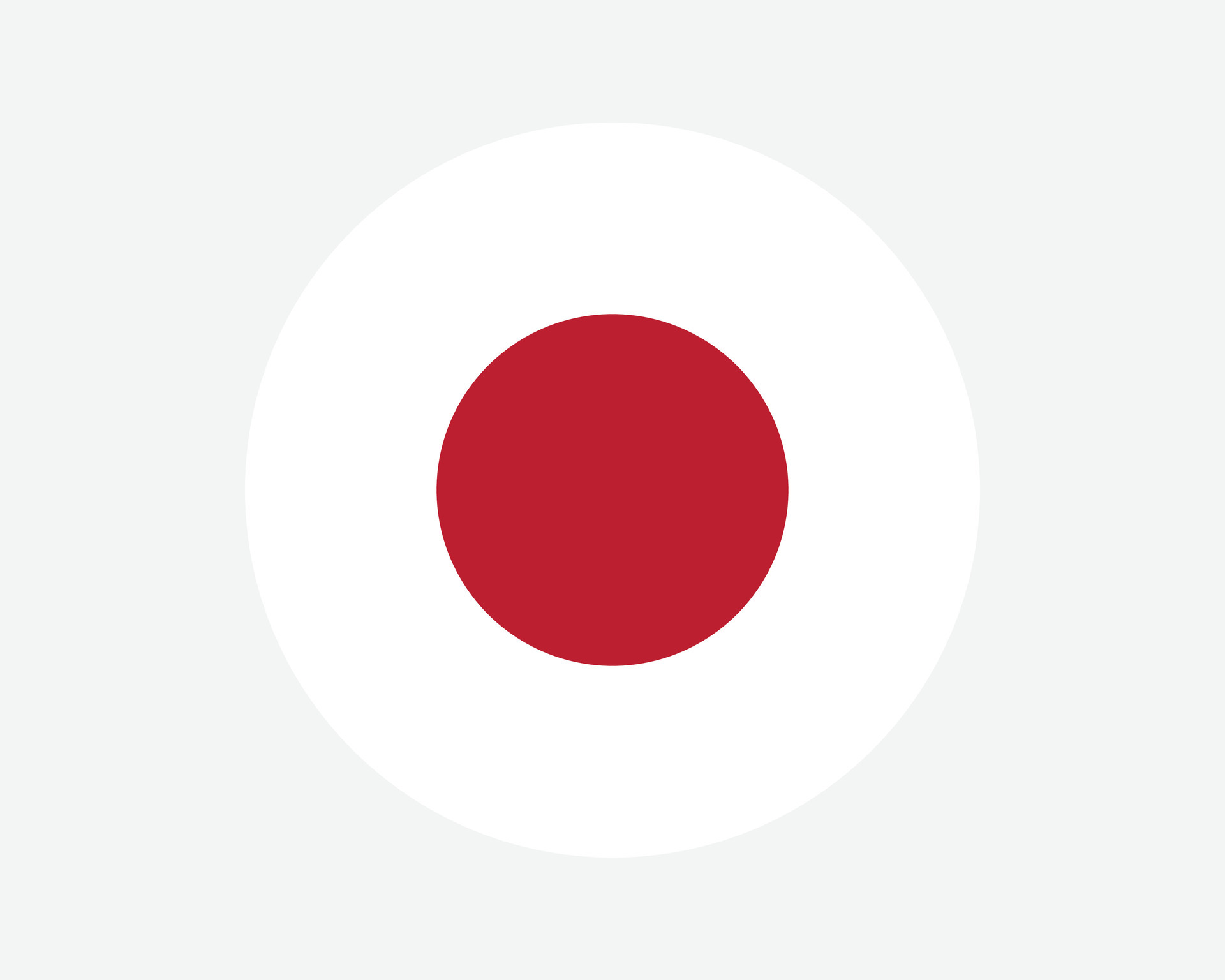 Japan Round Country Flag. Japanese Circle National Flag. Nippon Nihon