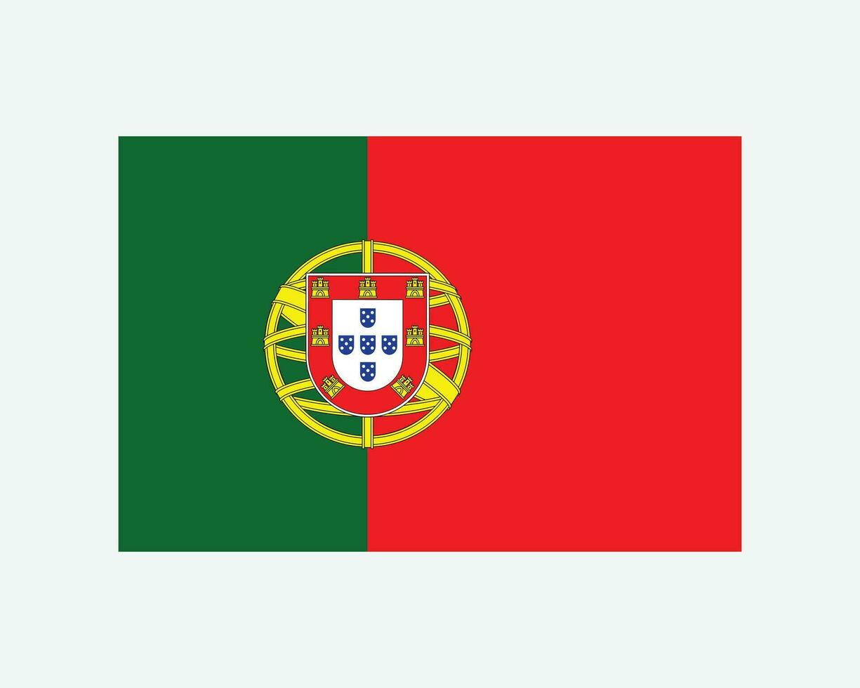 nacional bandera de Portugal. portugués país bandera. portugués república detallado bandera. eps vector ilustración cortar archivo.