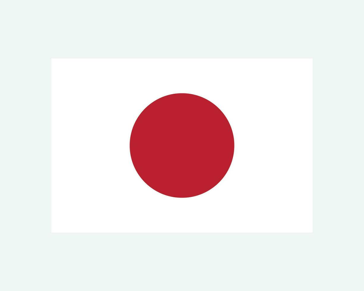 National Flag of Japan. Japanese Country Flag. Nippon Nihon Detailed Banner. EPS Vector Illustration Cut File.