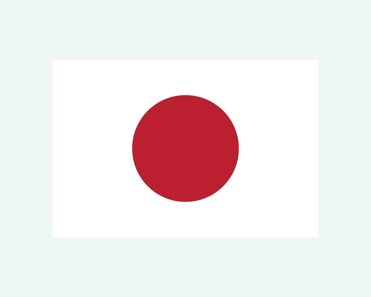 National Flag of Japan. Japanese Country Flag. Nippon Nihon Detailed Banner. EPS Vector Illustration Cut File.