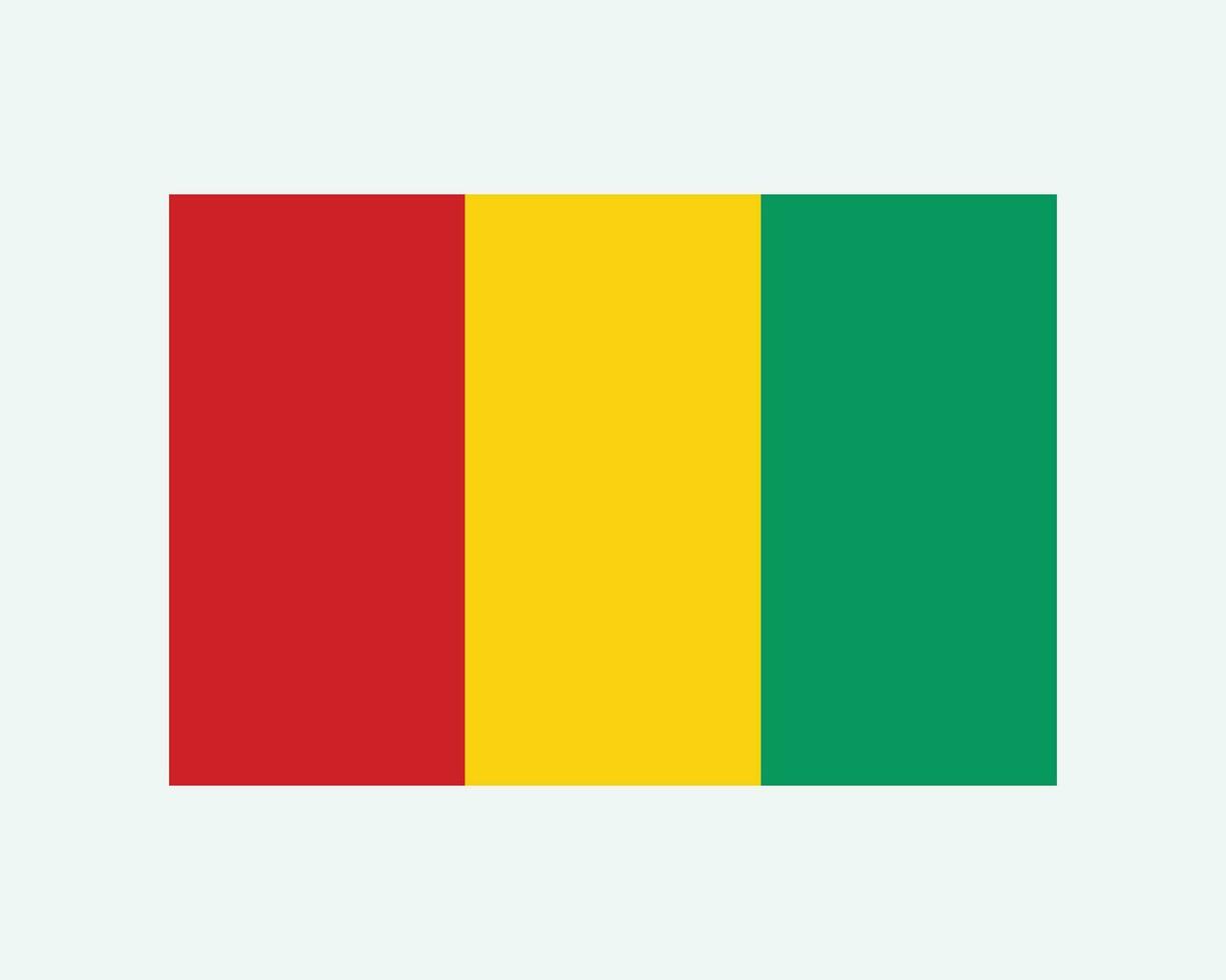 National Flag of Guinea. Guinean Country Flag. Republic of Guinea Detailed Banner. EPS Vector Illustration Cut File.