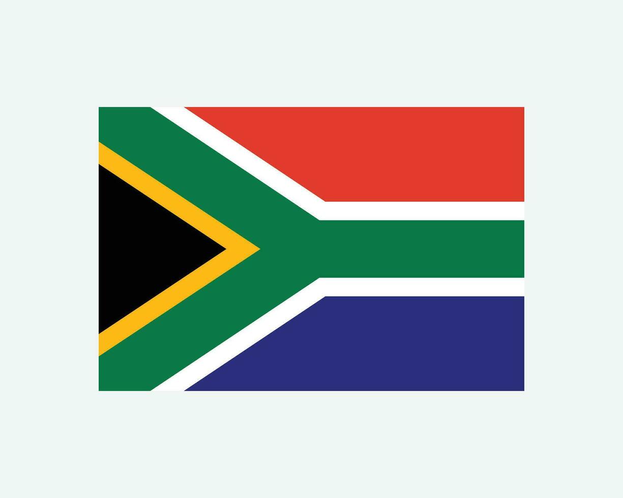 National Flag of South Africa. South African Country Flag. Republic of South Africa Detailed Banner. EPS Vector Illustration Cut File.