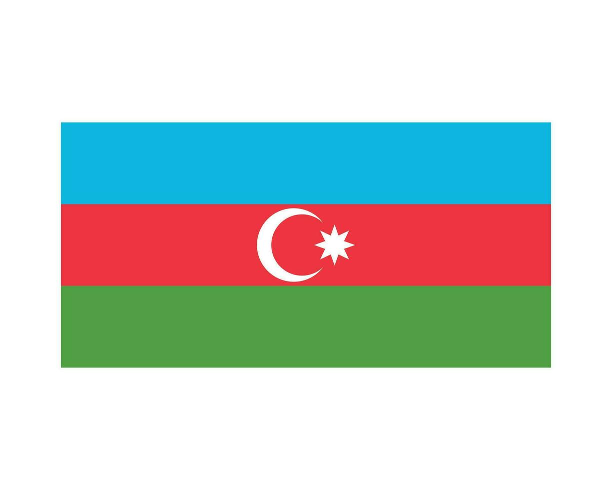 National Flag of Azerbaijan. Azerbaijani Country Flag. Republic of Azerbaijan Detailed Banner. EPS Vector Illustration Cut File.