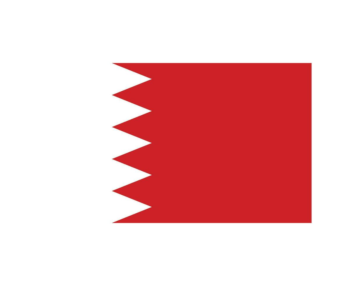 National Flag of Bahrain. Bahraini Country Flag. Kingdom of Bahrain Detailed Banner. EPS Vector Illustration Cut File.