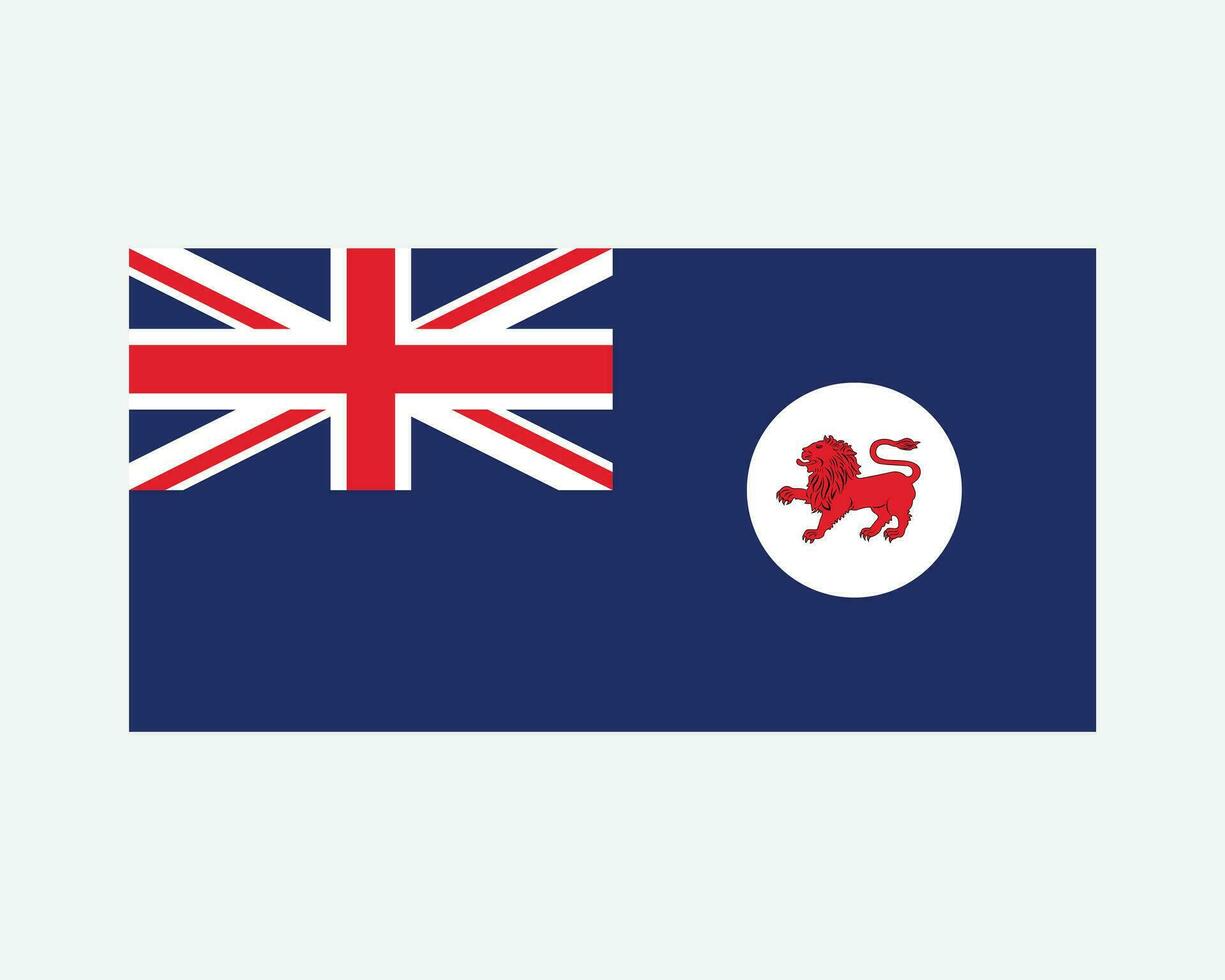 Tasmania TAS Australia State Flag. Tasmanian Australian State Banner. EPS Vector Illustration.