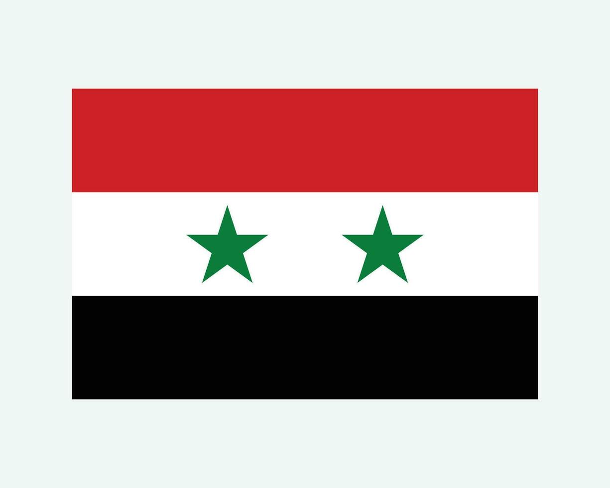 National Flag of Syria. Syrian Country Flag. Syrian Arab Republic Detailed Banner. EPS Vector Illustration Cut File.