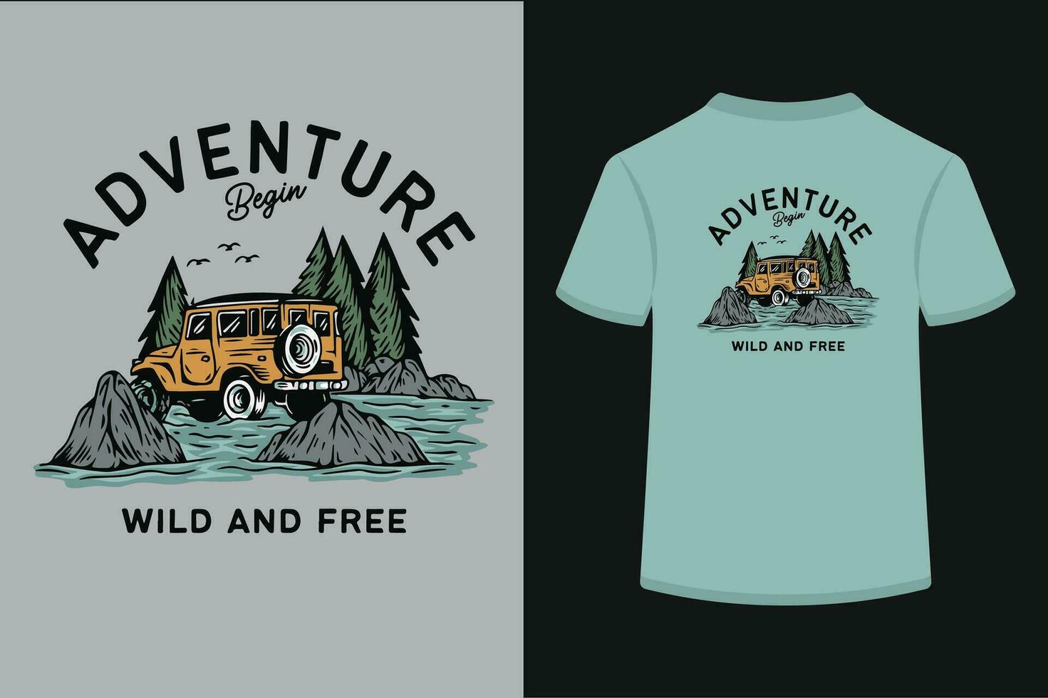 The adventure vector T-Shirt Design.