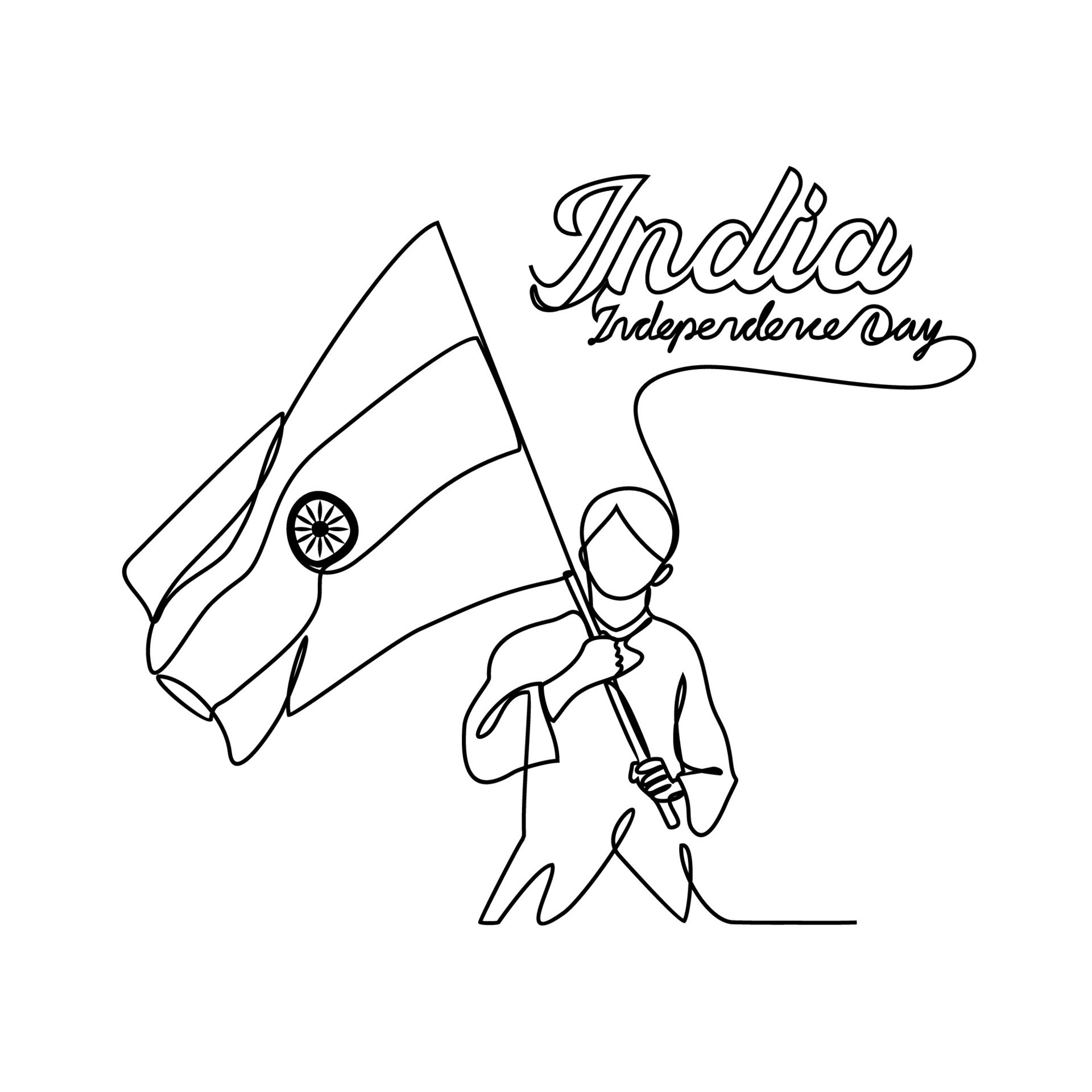Aggregate 151+ india independence day sketch