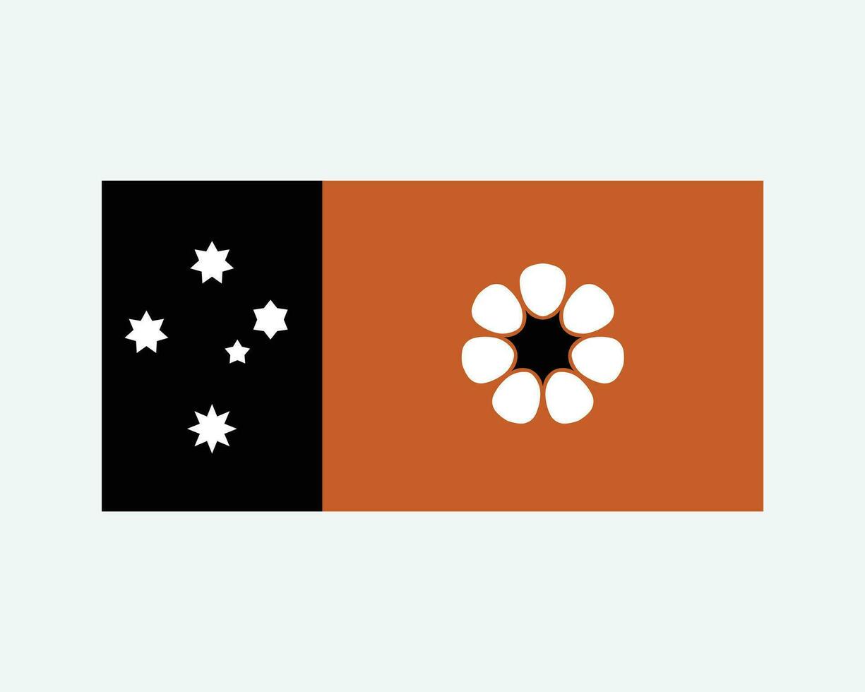 Flag of the Northern Territory NT of Australia. Australian Territory Banner. EPS Vector Illustration.