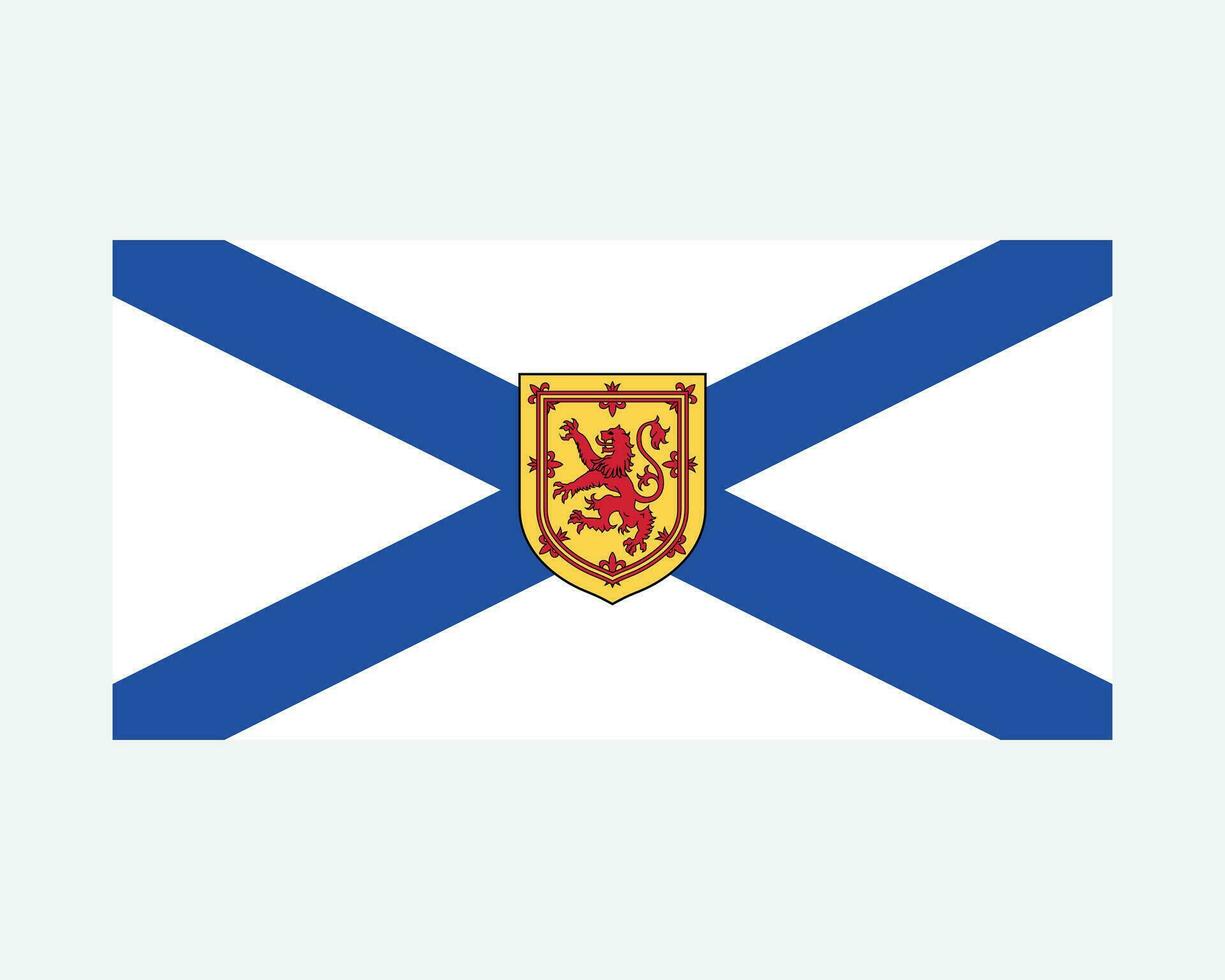 Nova Scotia Canada Province Flag. Flag of NS, CA isolated on white background. Canadian Province EPS Vector illustration.