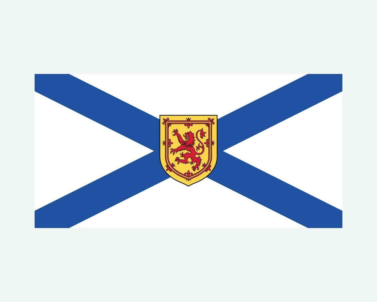 estrella nueva escocia Canadá provincia bandera. bandera de n, California aislado en blanco antecedentes. canadiense provincia eps vector ilustración.