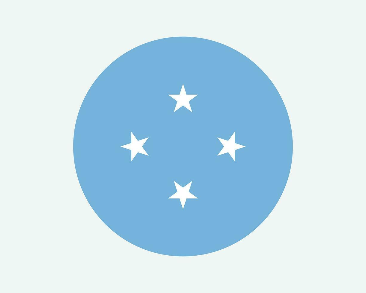 micronesia redondo país bandera. micronesio circulo nacional bandera. federado estados de micronesia fsm circular forma botón bandera. eps vector ilustración.