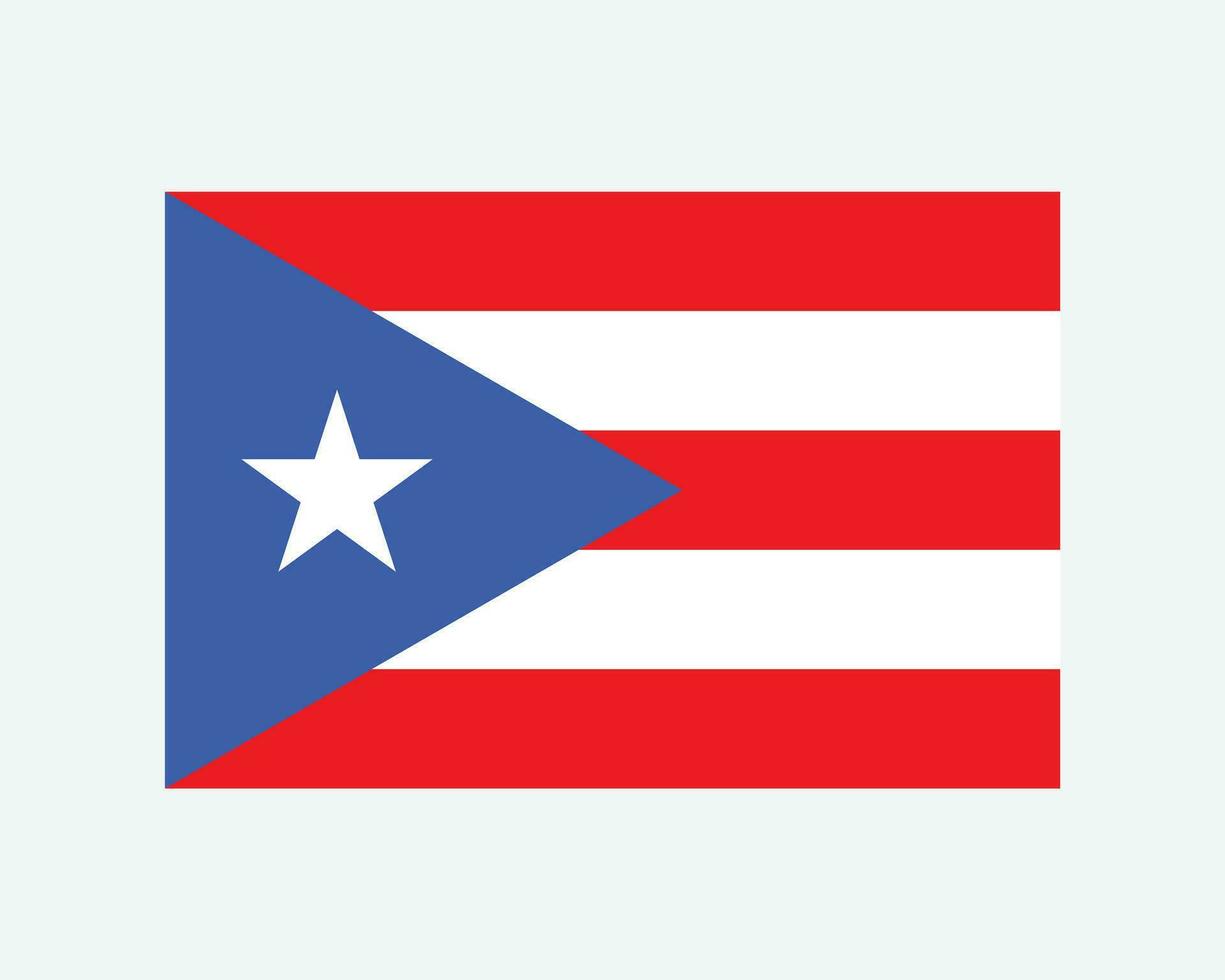 puerto rico bandera. puerto rico bandera aislado en un blanco antecedentes. no incorporado y organizado nosotros Estados Unidos mancomunidad. eps vector ilustración.