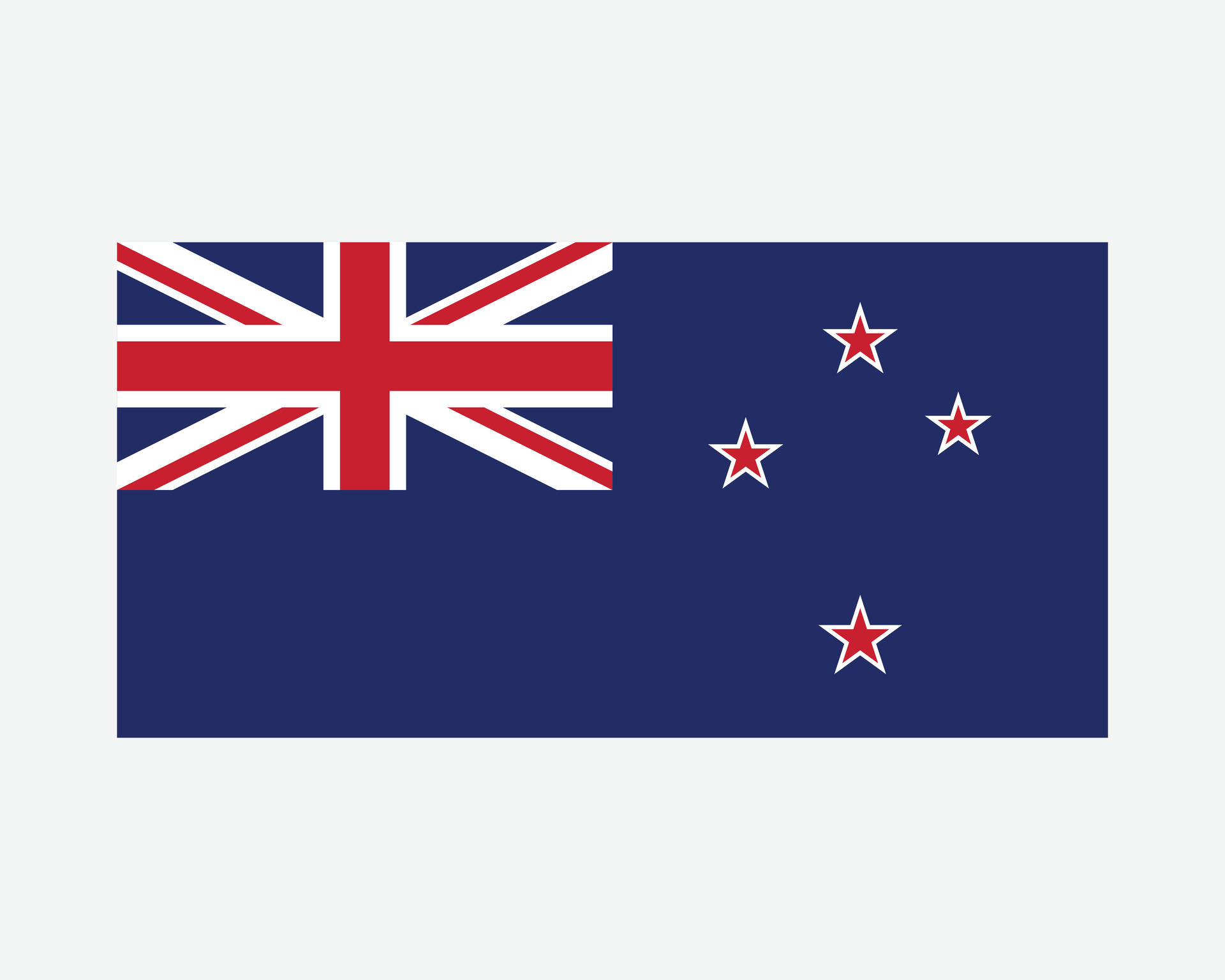 National Flag of New Zealand. Kiwi Country Flag. New Zealand Detailed Banner. EPS Vector