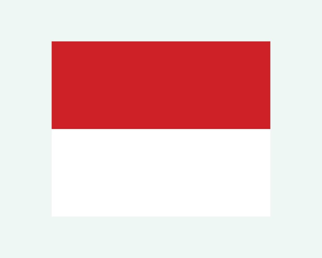 National Flag of Monaco. Monacan Country Flag. Principality of Monaco Detailed Banner. EPS Vector Illustration Cut File.