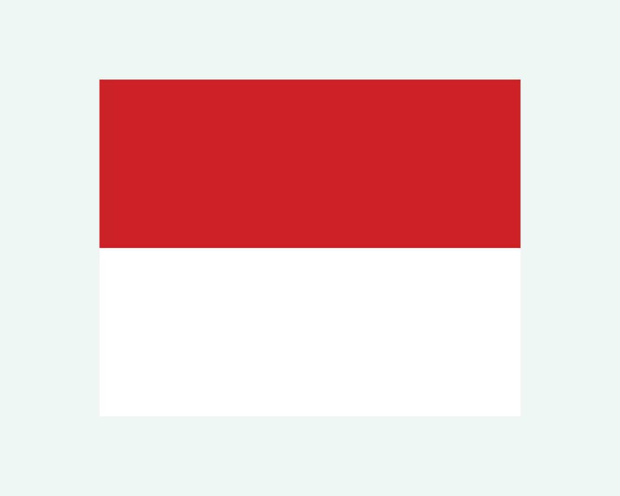 National Flag of Monaco. Monacan Country Flag. Principality of Monaco Detailed Banner. EPS Vector Illustration Cut File.